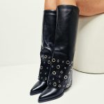 ŽENSKE ČIZME - LX562572 CRNE/KOŽNE - Slika 4