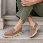 KOŽNE ŽENSKE MOKASINE - L88A2622 BEŽ - Slika 2