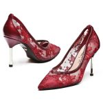 ŽENSKE SALONKE L242687 BORDO - Slika 2