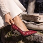 ŽENSKE SALONKE L242687 BORDO - Slika 4